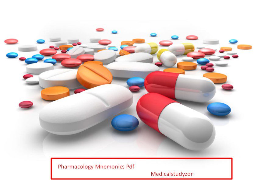 Pharmacology Mnemonics Pdf