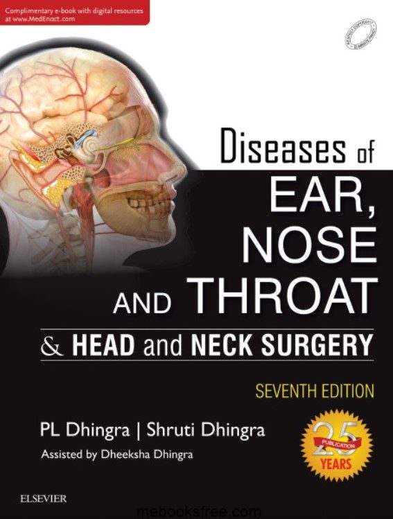 Download Dhingra ENT Book Diseases of Ear, Nose and Throat 7th Edition PDF Free
