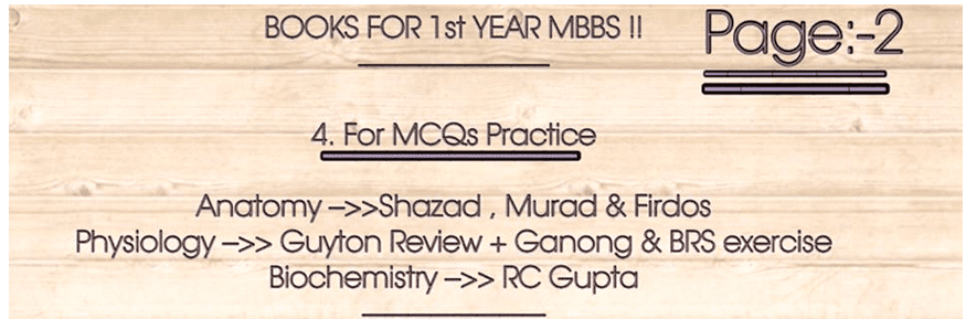 Guideline for First year MBBS