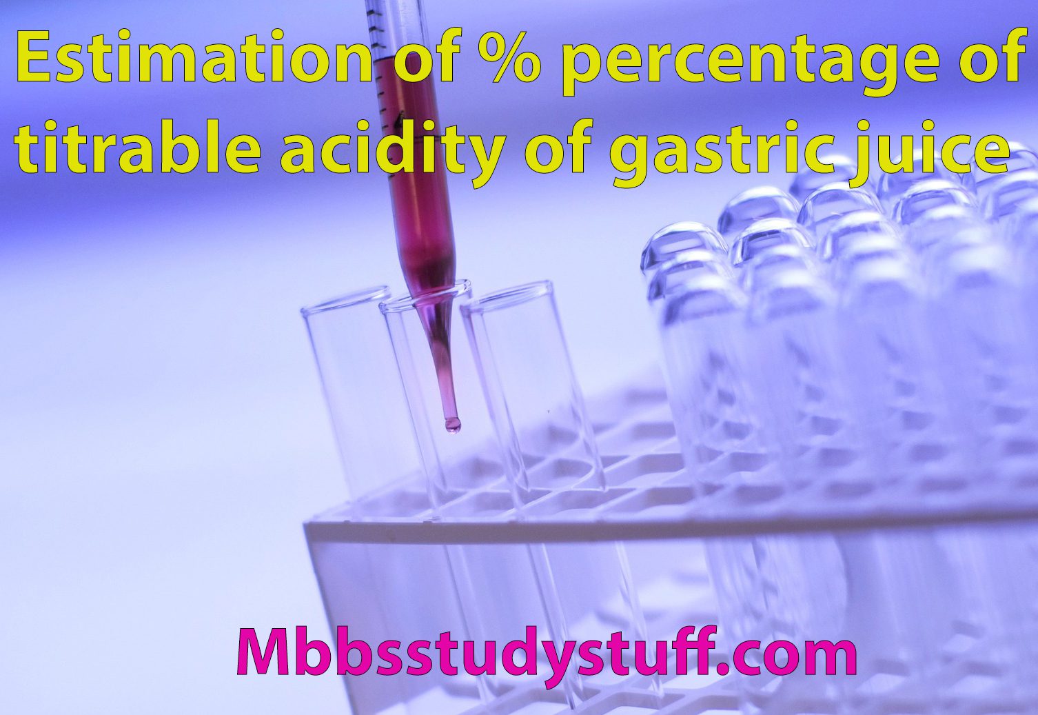 Estimation of % percentage of titrable acidity of Gastric juice