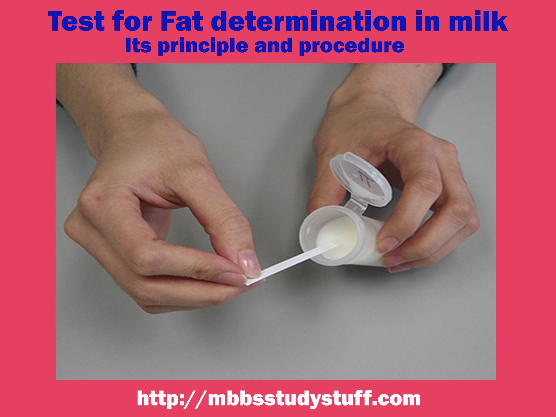 Fat determination in milk - Its principle and procedure
