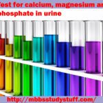 Test for calcium, magnesium and phosphate in urine