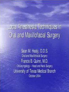 Download Local Anesthesia Techniques in Oral and Maxillofacial Surgery