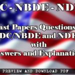 Download Past Papers Questions of ADC/NBDE and NDEB with Answers and Explanations Pdf 2020