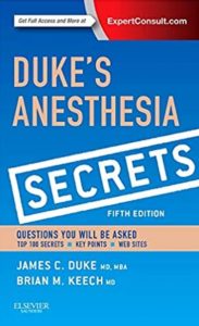 Duke's Anesthesia Secrets 5th Edition PDF Free Download