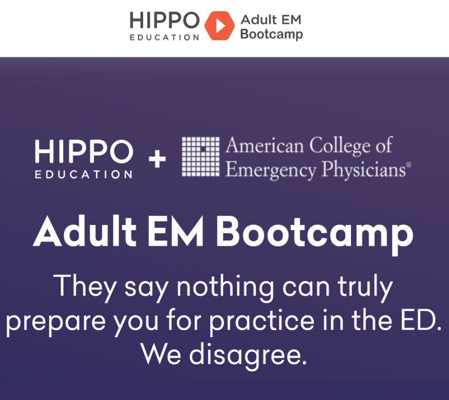 Hippo : Adult EM Bootcamp & The Practice of Emergency Medicine 2020 Free Download