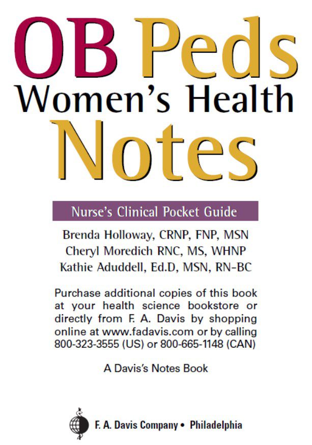 OB Peds Women’s Health Notes PDF Free Download