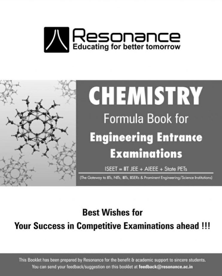 Resonance Chemistry Formula Book PDF 2021 Free Download