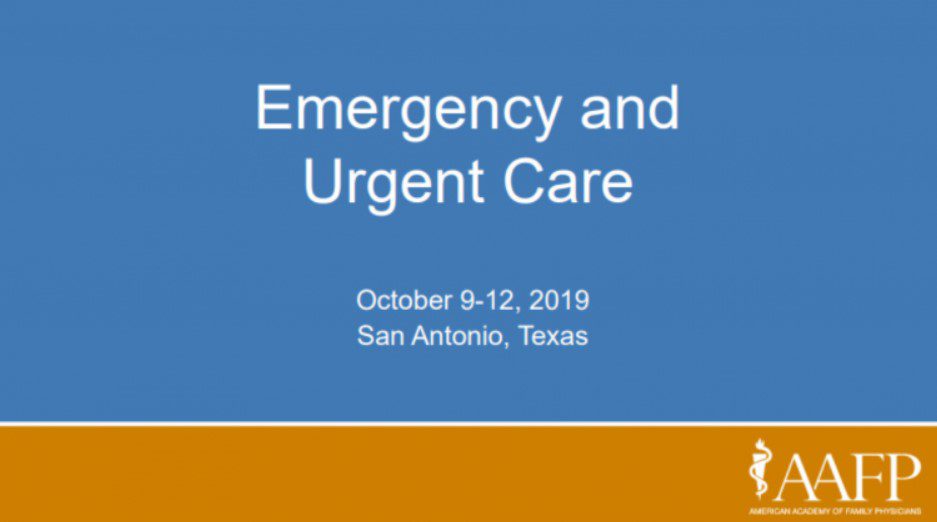 Download AAFP Emergency & Urgent Care Livestream 2019 Videos and PDF Free