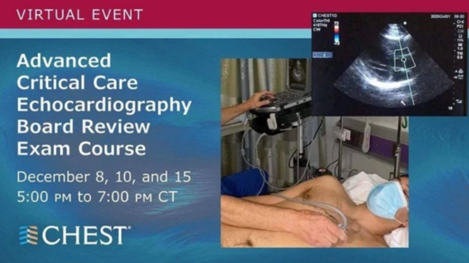 Download CHEST Advanced Critical Care Echocardiography Board Review Exam Course 2020 Free