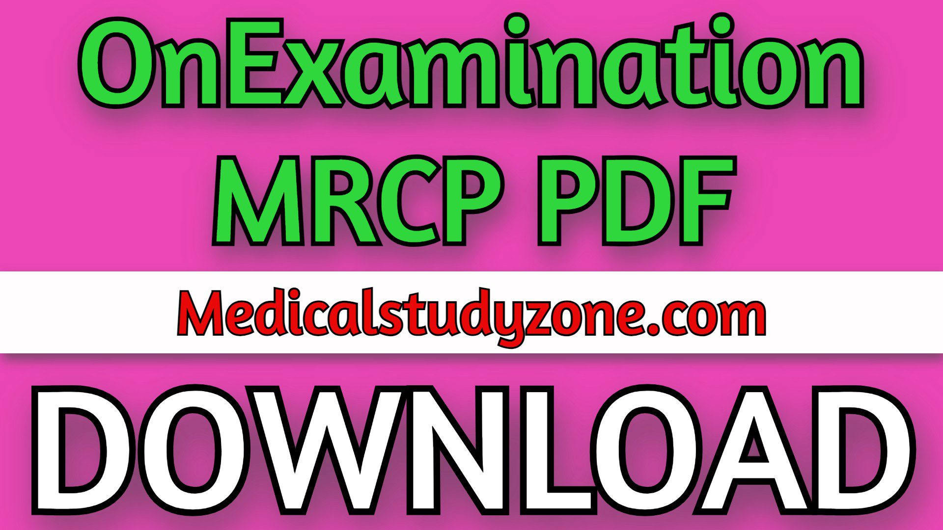OnExamination MRCP Part 1 PDF 2021 Free Download
