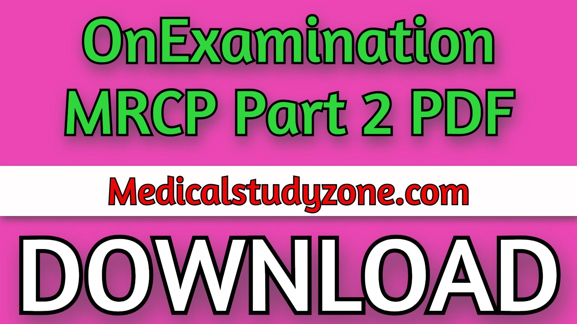 OnExamination MRCP Part 2 PDF 2021 Free Download