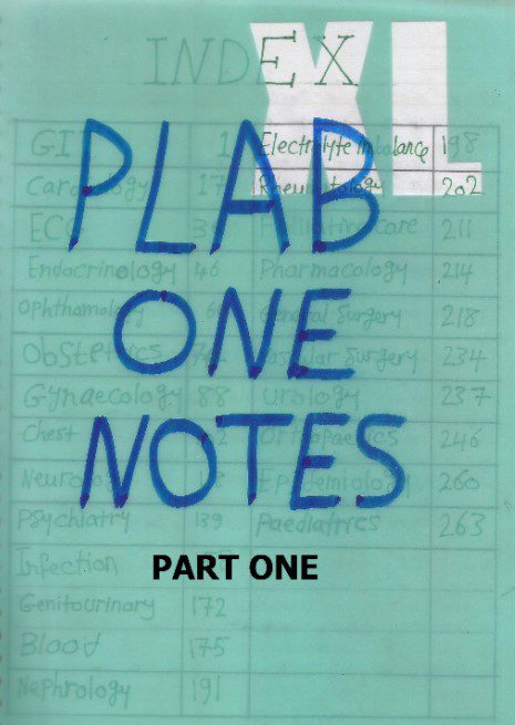 PLAB 1 Handwritten Notes 2021 PDF Free Download