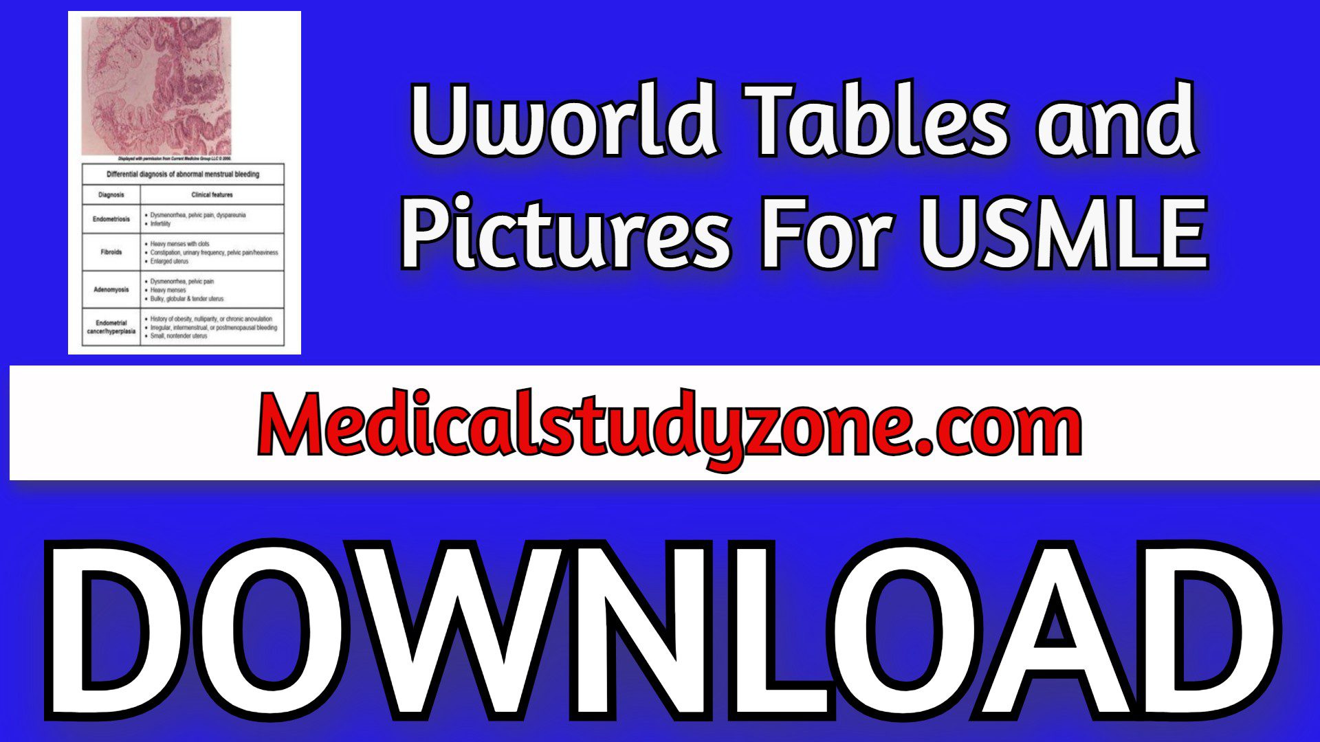 Uworld Tables and Pictures For USMLE 2021 Edition PDF Free Download