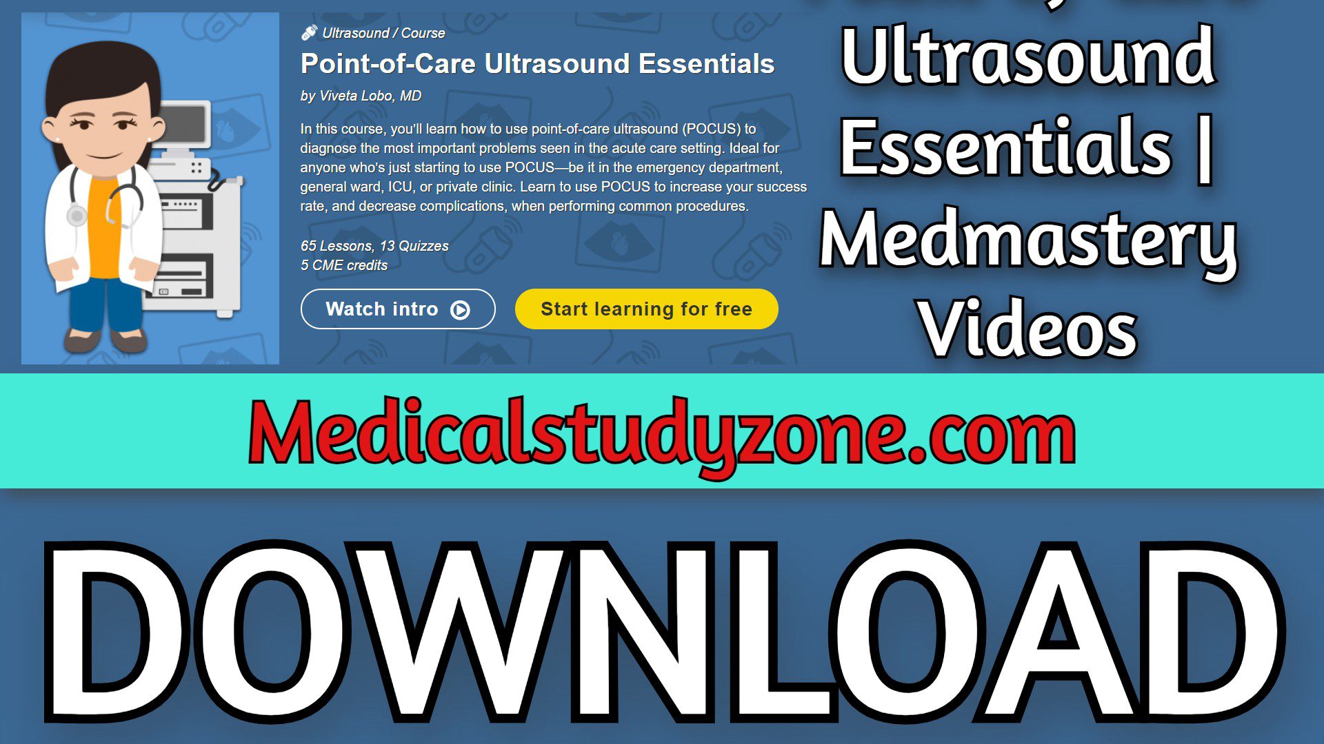 Point-of-Care Ultrasound Essentials | Medmastery 2023 Videos Free Download