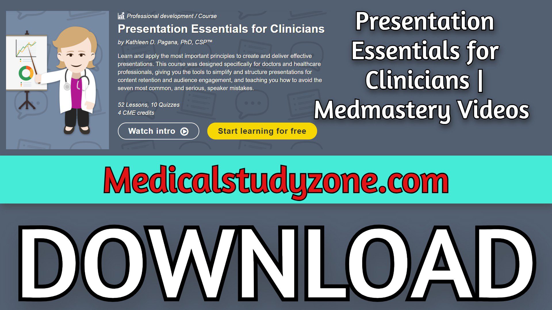 Presentation Essentials for Clinicians | Medmastery 2023 Videos Free Download