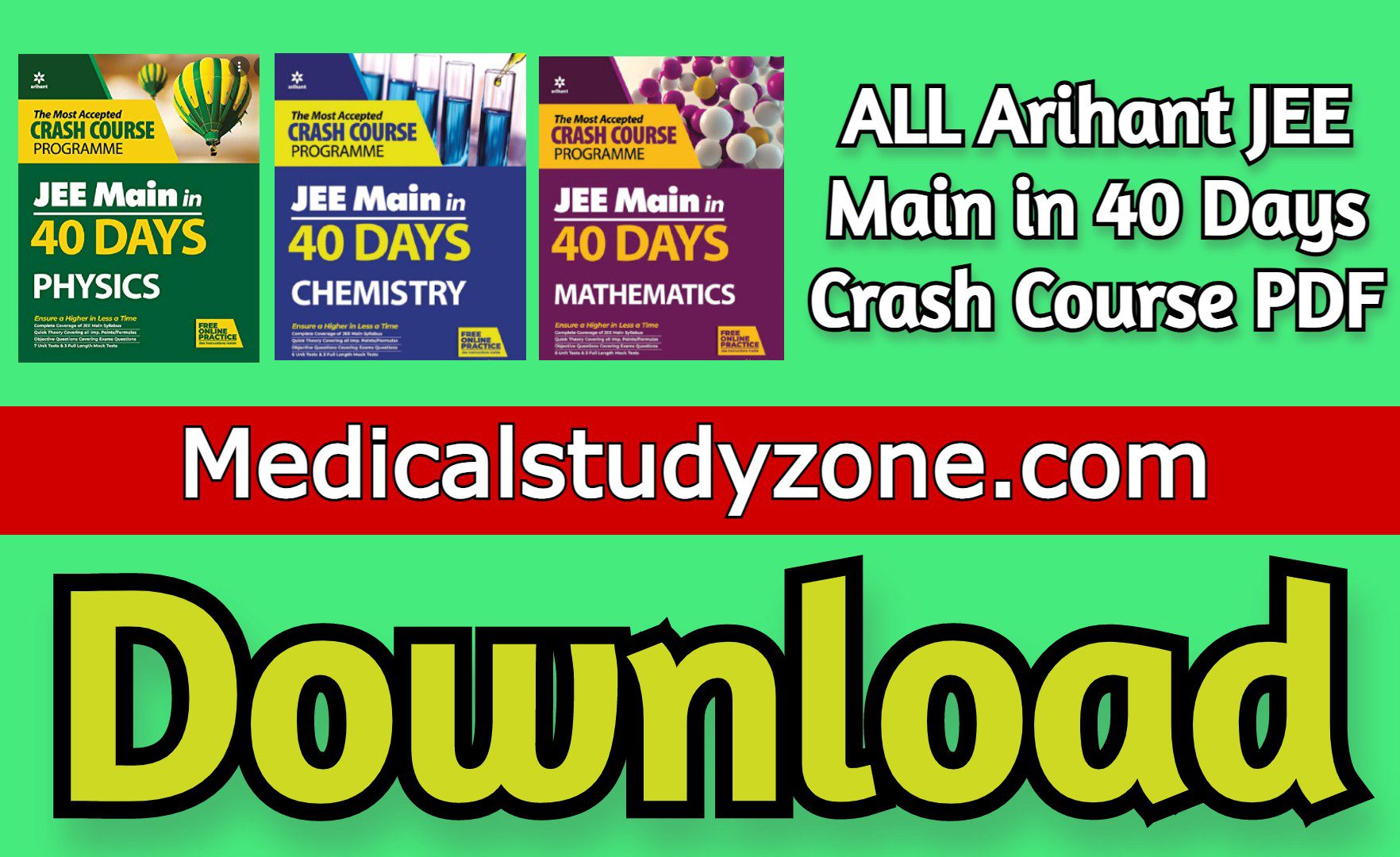 ALL Arihant JEE Main in 40 Days Crash Course PDF Free Download