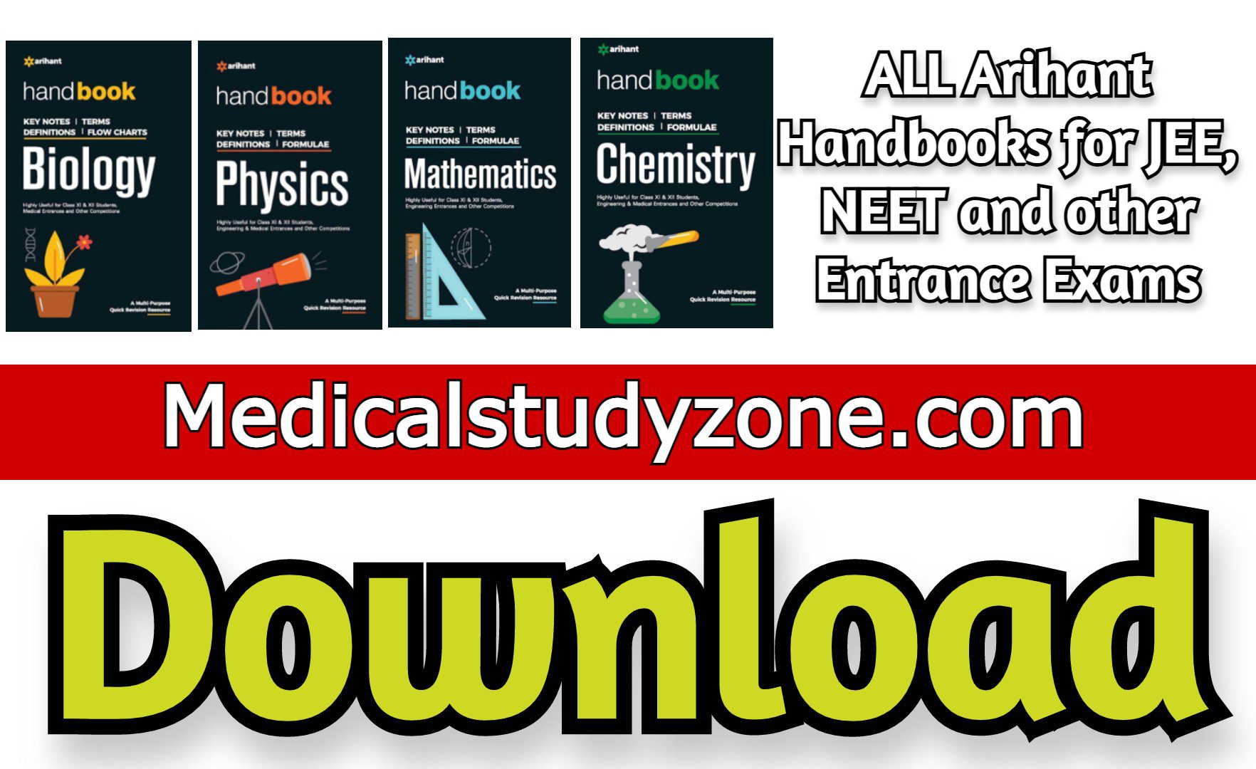 Download ALL Arihant Handbooks for JEE, NEET and other Entrance Exams PDF Free