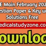 JEE Main February 2021 Question Paper & Key with Solutions Free Download