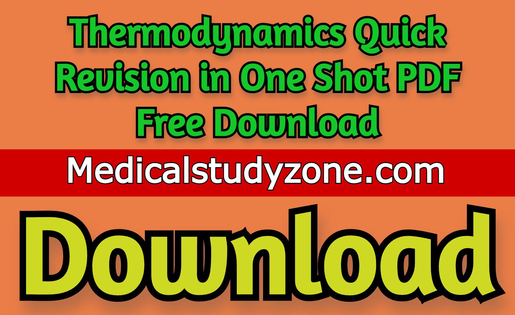 Thermodynamics Quick Revision in One Shot PDF Free Download