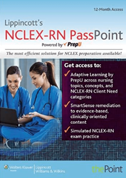 Lippincott's NCLEX-RN PassPoint: Powered by PrepU 12 Monthth Edition PDF Free Download
