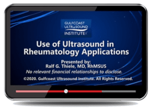 Gulfcoast: Use of Ultrasound in Rheumatology Applications Videos and PDF Free Download