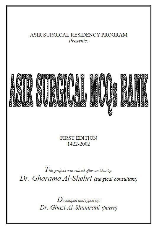 ASIR Surgical MCQs Bank PDF Free Download