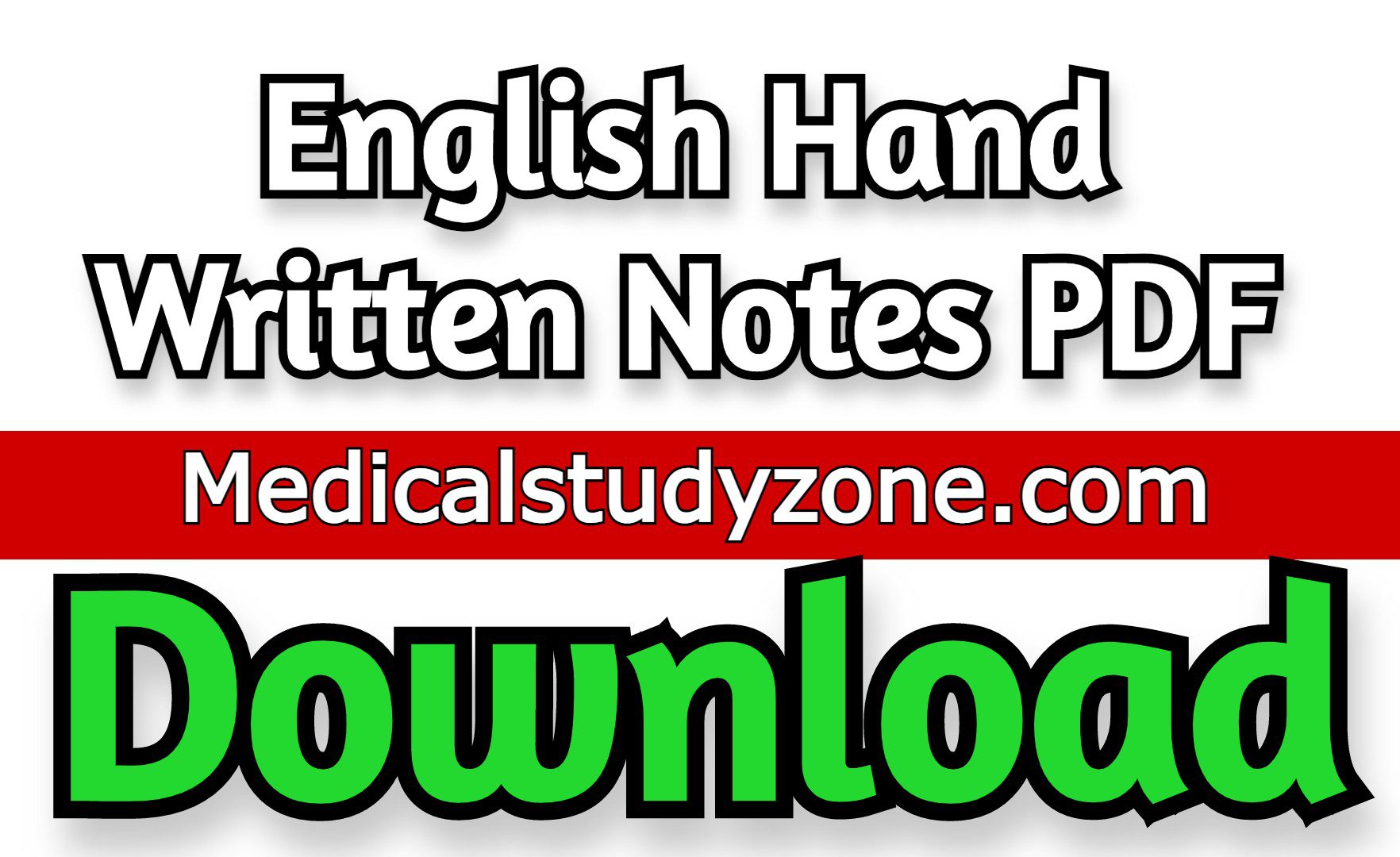 English Hand Written Notes PDF Free Download