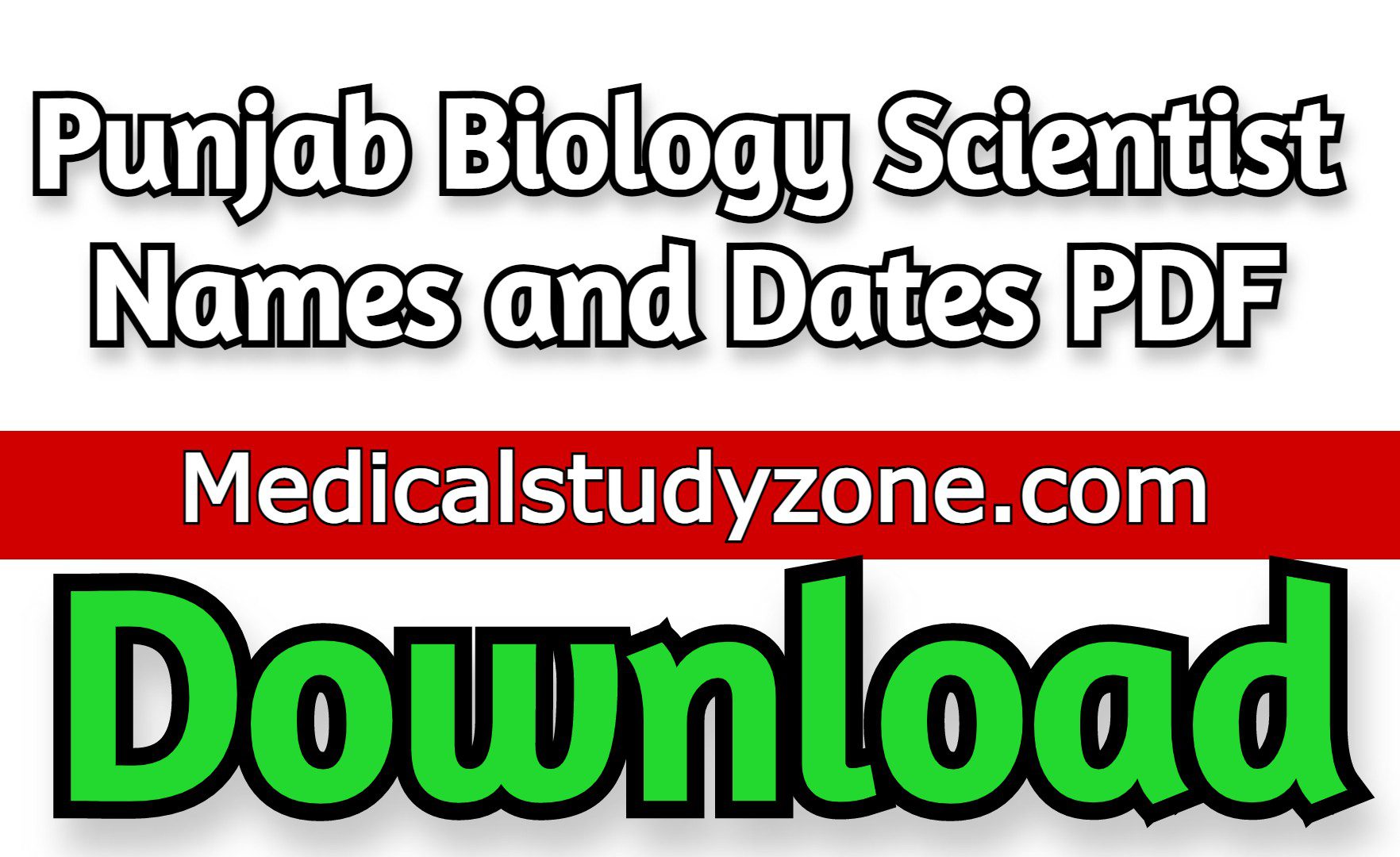 Punjab Biology Scientist Names and Dates PDF Free Download