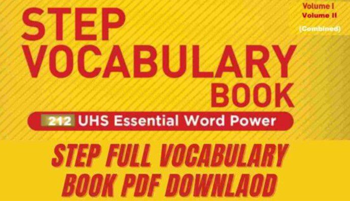 STEP MDCAT Vocabulary Book PDF Free Download