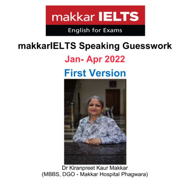 Makkar IELTS Speaking Jan to Apr 2022 PDF Free Download