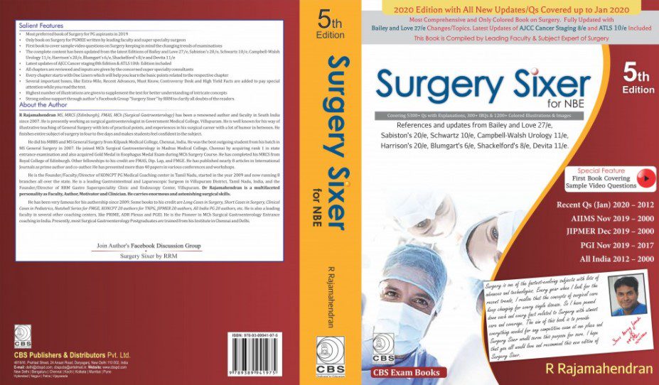 Surgery Sixer for NBE 5th Edition PDF + Workbooks 2022 PDF Free Download