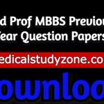 2nd Prof MBBS Previous Year Question Papers PDF Free Download