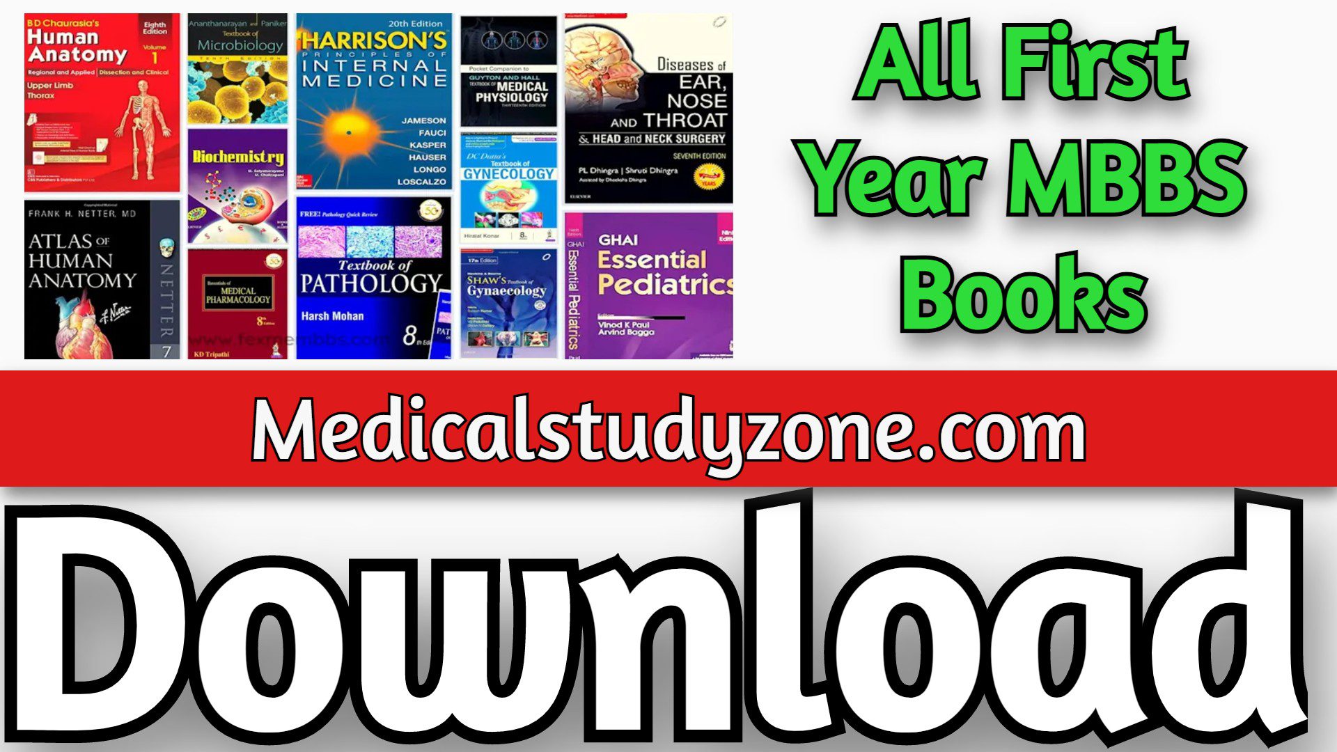 All First Year MBBS Books Latest 2022 PDF Free Download