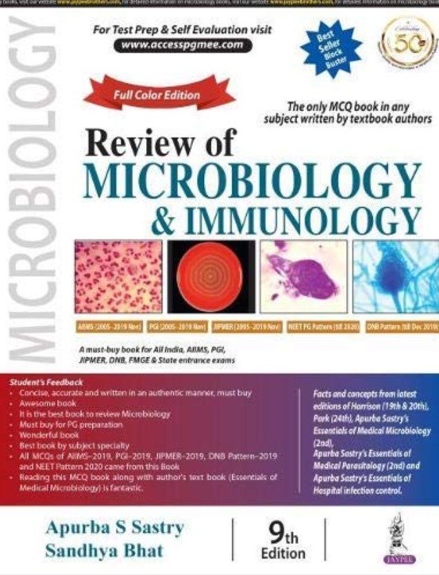 Apurba S Sastry Review of Microbiology and Immunology 9th Edition PDF Free Download