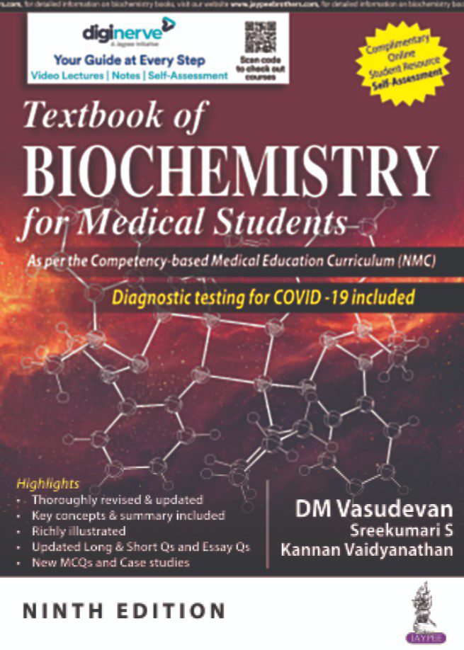 DM Vasudevan Textbook of Biochemistry 9th Edition PDF Free Download