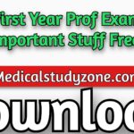 First Year Prof Exam Important Stuff Free Download