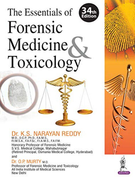 Narayan Reddy The Essentials of Forensic Medicine and Toxicology PDF Free Download