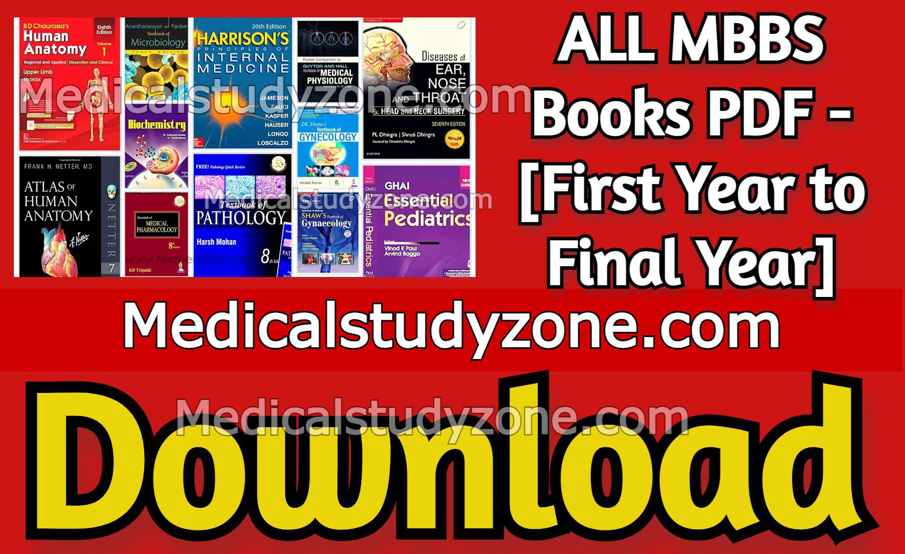 ALL MBBS Books PDF 2023 - [First Year to Final Year] Free Download