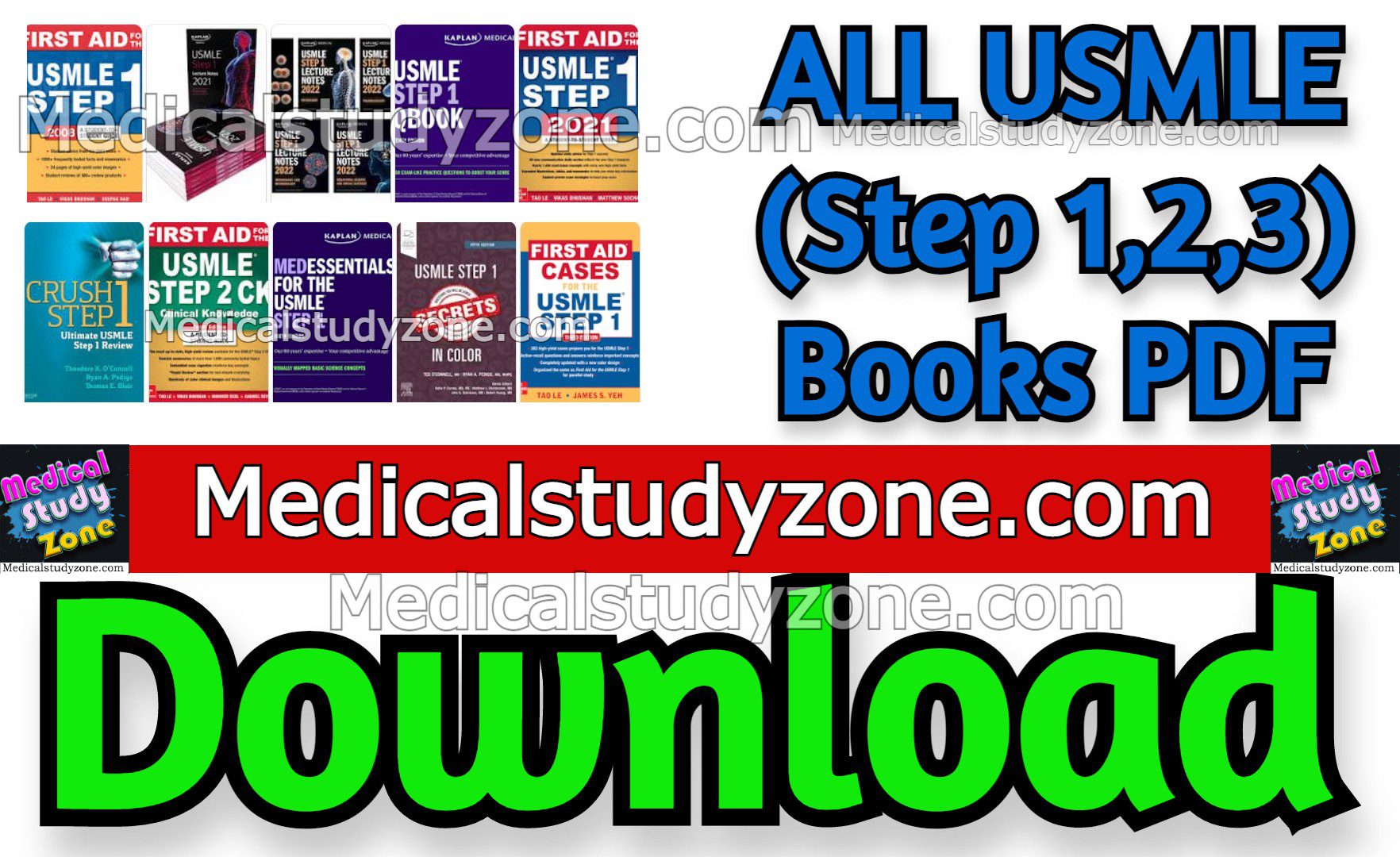 ALL USMLE (Step 1,2,3) Books 2023 PDF Free Download [Recommended Books]