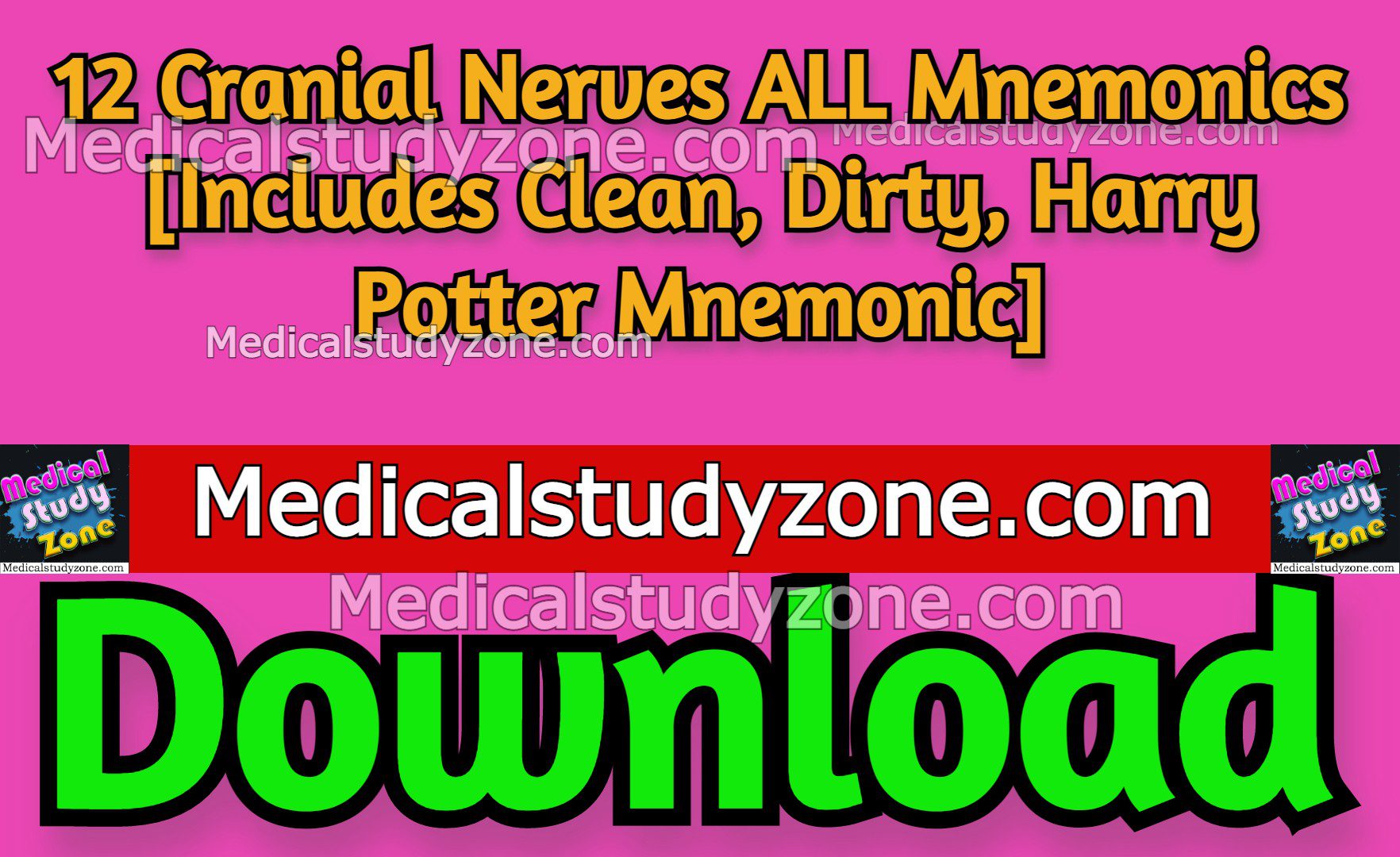 12 Cranial Nerves ALL Mnemonics 2023 [Includes Clean, Dirty, Harry Potter Mnemonic]