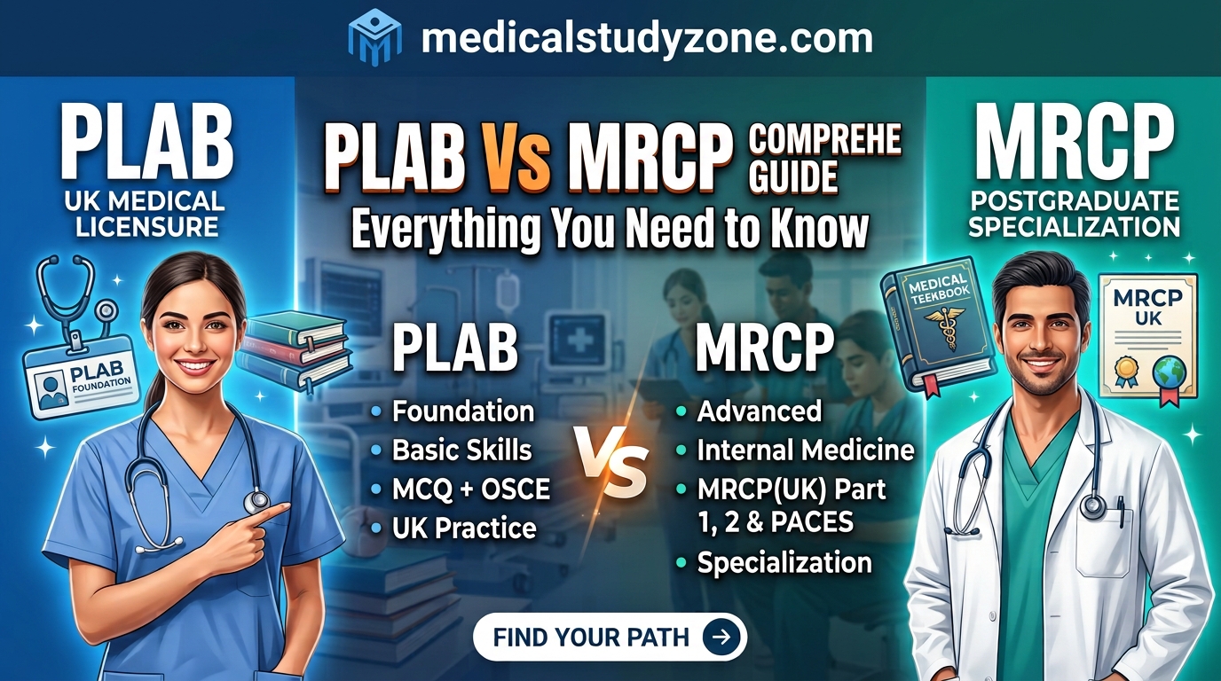 PLAB Vs MRCP 2026 – Everything You Need to Know