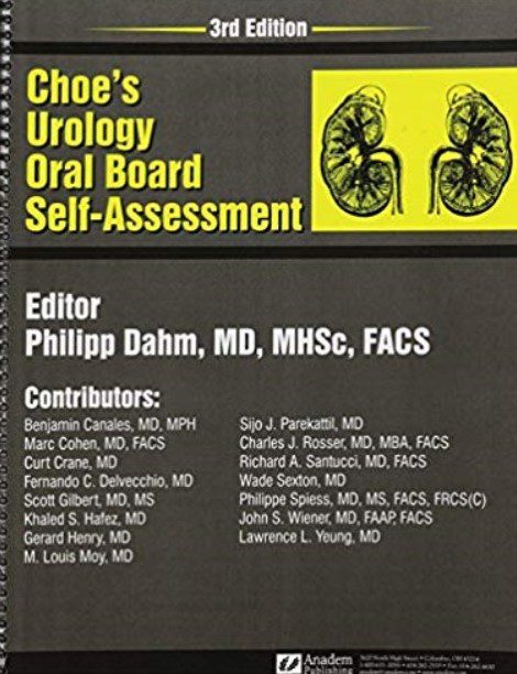 Choe's Urology Oral Board Self-Assessment 3rd Edition PDF Free Download