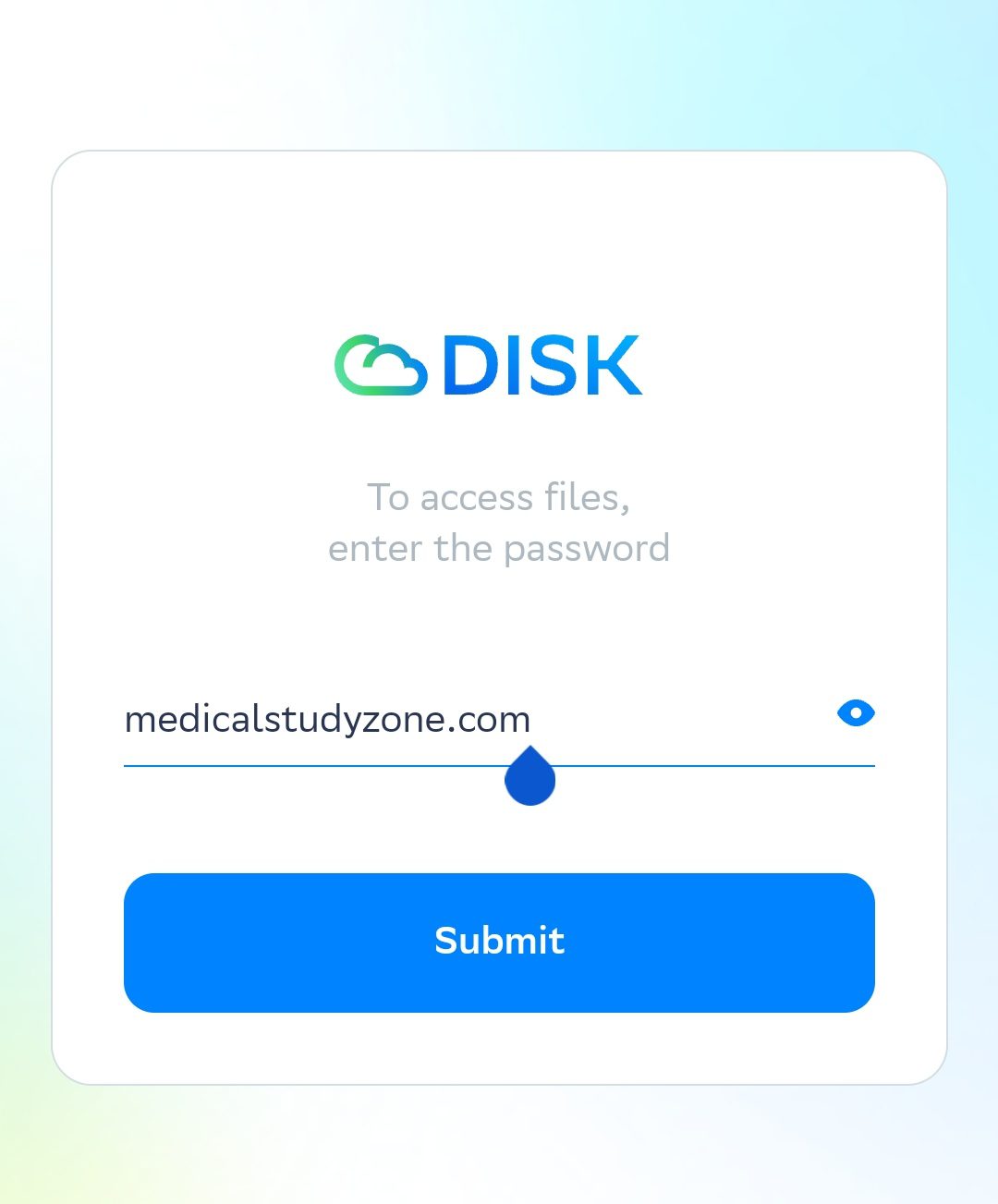 To Access Sber disk password medicalstudyzone.com