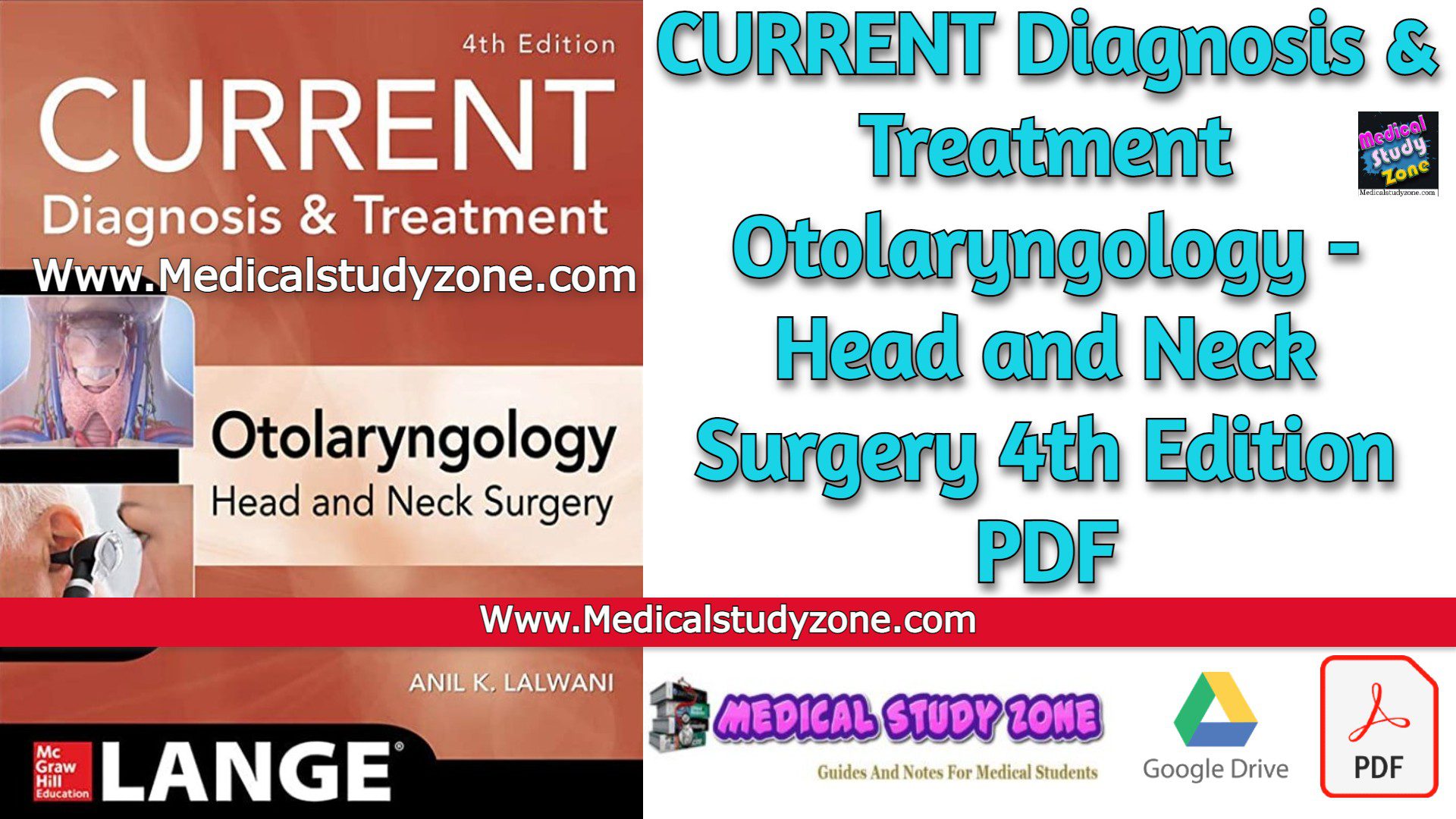 Download CURRENT Diagnosis & Treatment Otolaryngology - Head and Neck Surgery 4th Edition PDF Free