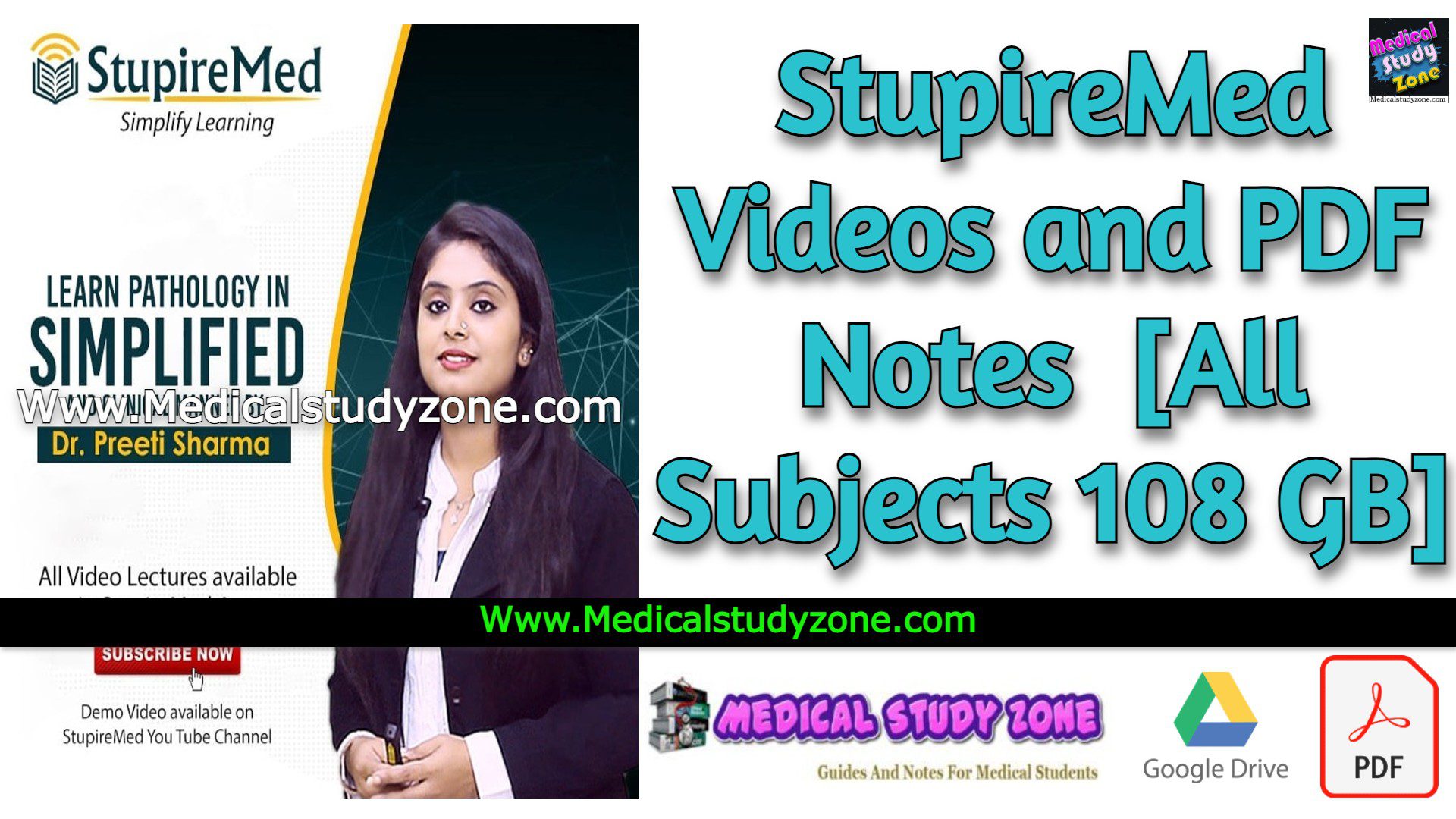 StupireMed 2023 Videos and PDF Notes Free Download [All Subjects 108 GB]