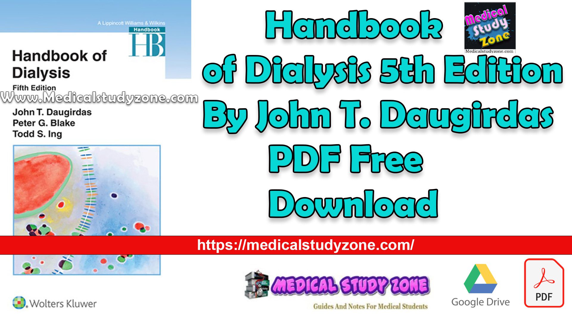 Handbook of Dialysis 5th Edition By John T. Daugirdas PDF Free Download