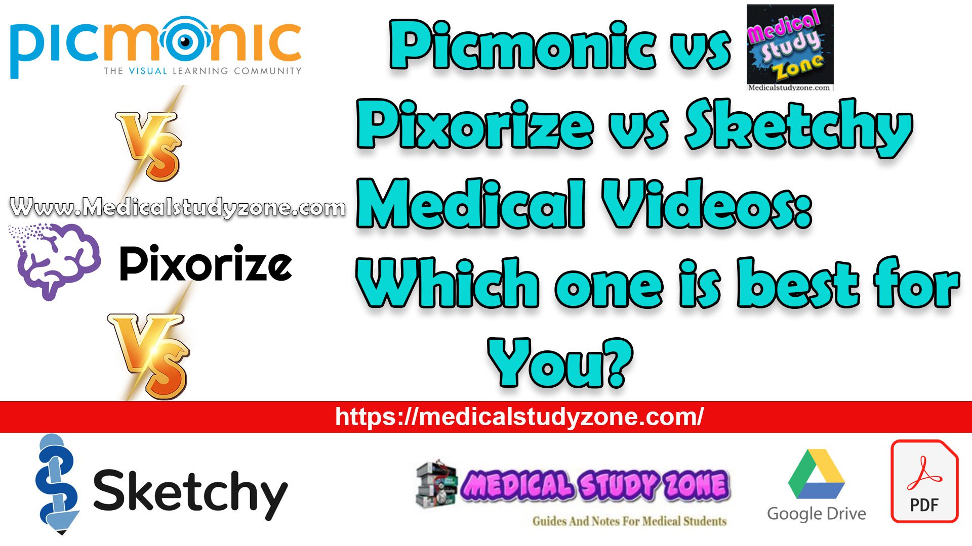 Picmonic vs Pixorize vs Sketchy Medical Videos: Which one is best for You?