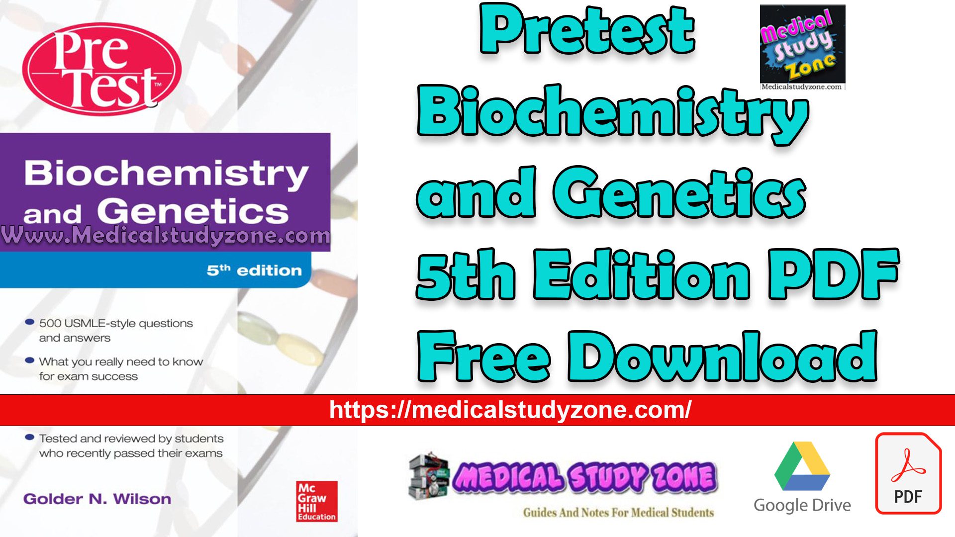 Pretest Biochemistry and Genetics 5th Edition PDF Free Download