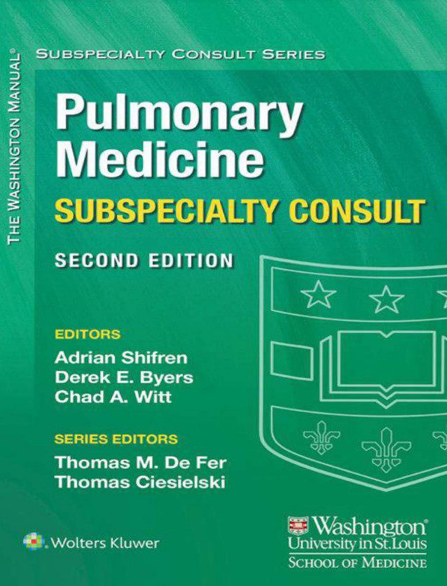 The Washington Manual Pulmonary Medicine Subspecialty Consult 2nd Edition PDF Free Download